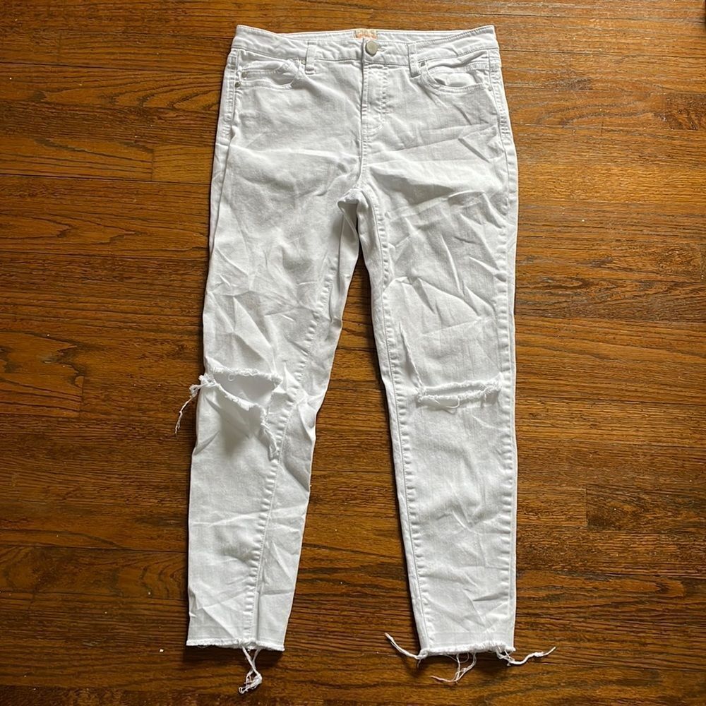 GB Juniors White Distressed Jeans